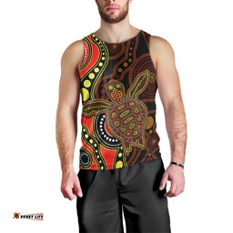 Aboriginal Turtle Men Tank Top Red Style