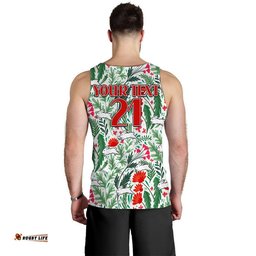 (Custom Personalised) Rabbitohs Poppy Flowers Field Men Tank Top