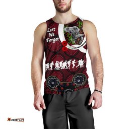 Australia Men's Tank Top Queensland Reds Lest We Forget - Koala