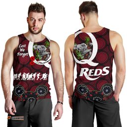 Australia Men's Tank Top Queensland Reds Lest We Forget - Koala