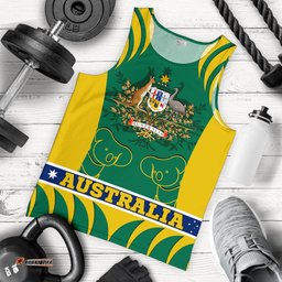 Tank Top - Australian Coat Of Arms Tank Koala - Men-