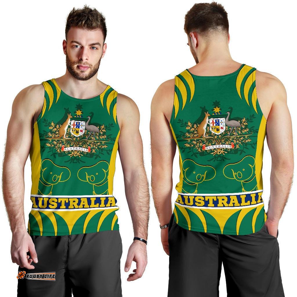 Tank Top - Australian Coat Of Arms Tank Koala - Men-