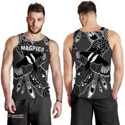 Collingwood Magpies Men Tank Top Aboriginal Art