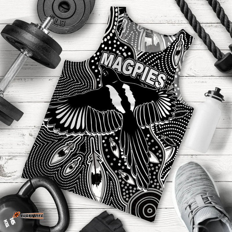 Collingwood Magpies Men Tank Top Aboriginal Art