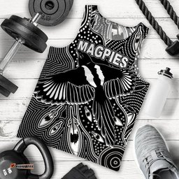 Collingwood Magpies Men Tank Top Aboriginal Art