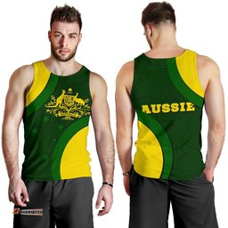 Men Tank Top - Australia Coat of Arms Mens Tank National Colors - Men