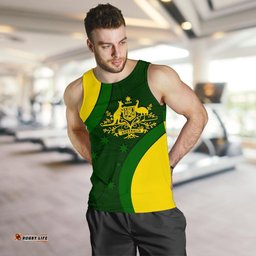 Men Tank Top - Australia Coat of Arms Mens Tank National Colors - Men