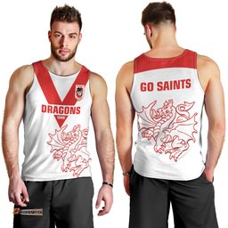 Dragons Rugby Men Tank Top Simple St George Illawarra