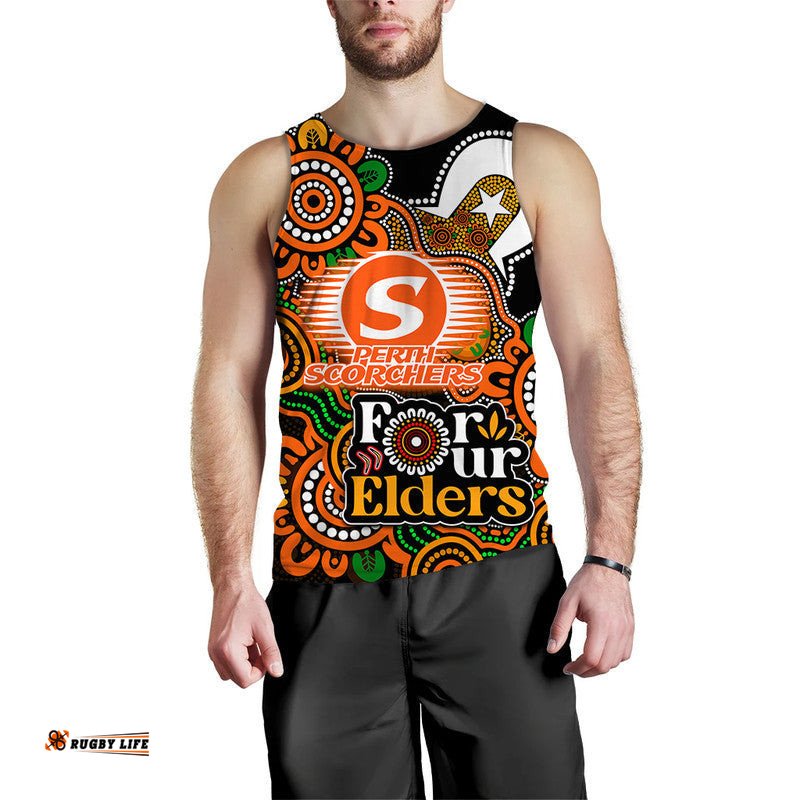 (Custom Personalised) Perth Scorchers Cricket Men Tank Top NAIDOC Torres Strait For Our Elders