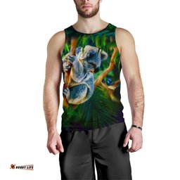 Men's Tank Top - 3D Koala Mens Tank - Koala Aussie Greeting
