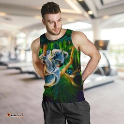 Men's Tank Top - 3D Koala Mens Tank - Koala Aussie Greeting