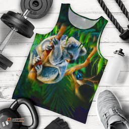 Men's Tank Top - 3D Koala Mens Tank - Koala Aussie Greeting