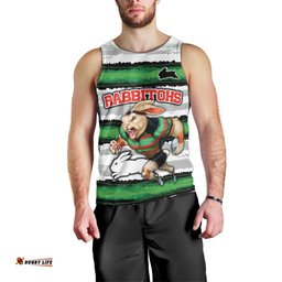 Custom Rabbitohs Mascot Rugby Men Tank Top The Souths Go Champions