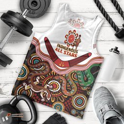 Australia Indigenous Rugby Men Tank Top All Stars Aussie Snake And Lizard