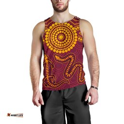 Aboriginal men's Tank Top - Aboriginal Snake And Alligator