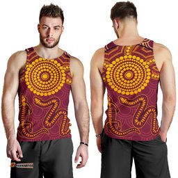 Aboriginal men's Tank Top - Aboriginal Snake And Alligator