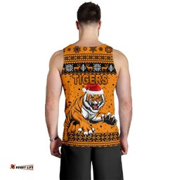Wests Christmas Men's Tank Top Tigers Unique Vibes - Orange