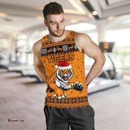 Wests Christmas Men's Tank Top Tigers Unique Vibes - Orange