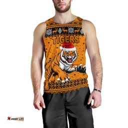 Wests Christmas Men's Tank Top Tigers Unique Vibes - Orange