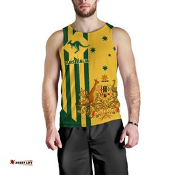 Men's Tank Top -  Australia Kangaroo Sign National Color