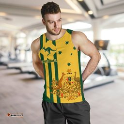 Men's Tank Top -  Australia Kangaroo Sign National Color
