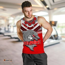(Custom Personalised) Dolphins Rugby Men Tank Top Redcliffe Come Back Stronger