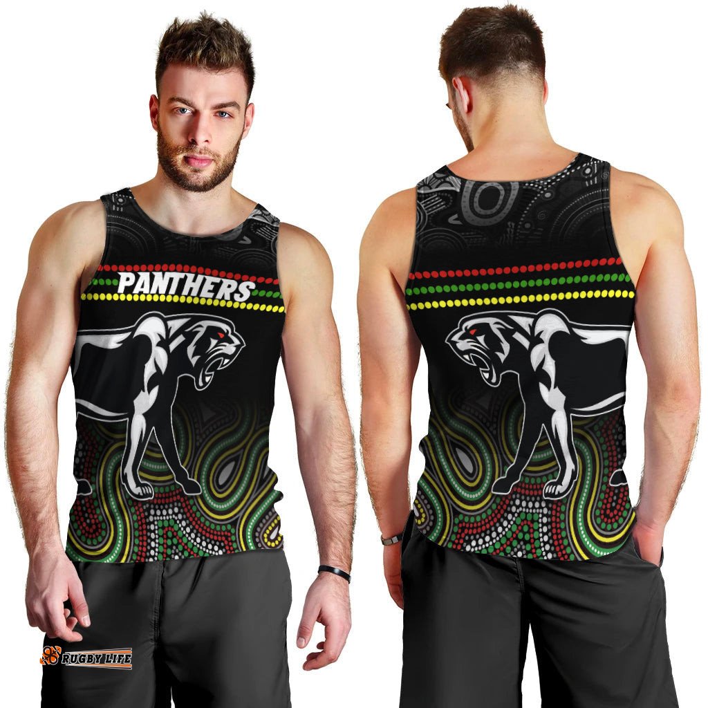 Panthers Indigenous Men Tank Top Premiers Penrith Champion
