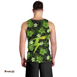 Australian Thunder Cricket Men Tank Top Baeuty Pacific Hibiscus and Polynesian Pattern