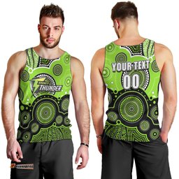 (Custom Text And Number) Thunders BBL Men Tank Top Aboriginal Patterns
