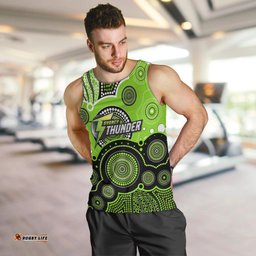 (Custom Text And Number) Thunders BBL Men Tank Top Aboriginal Patterns