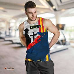 Adelaide Men's Tank Top Special Crows Anzac Day