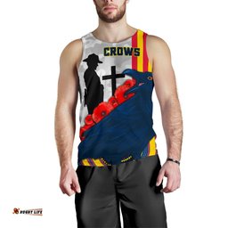 Adelaide Men's Tank Top Special Crows Anzac Day