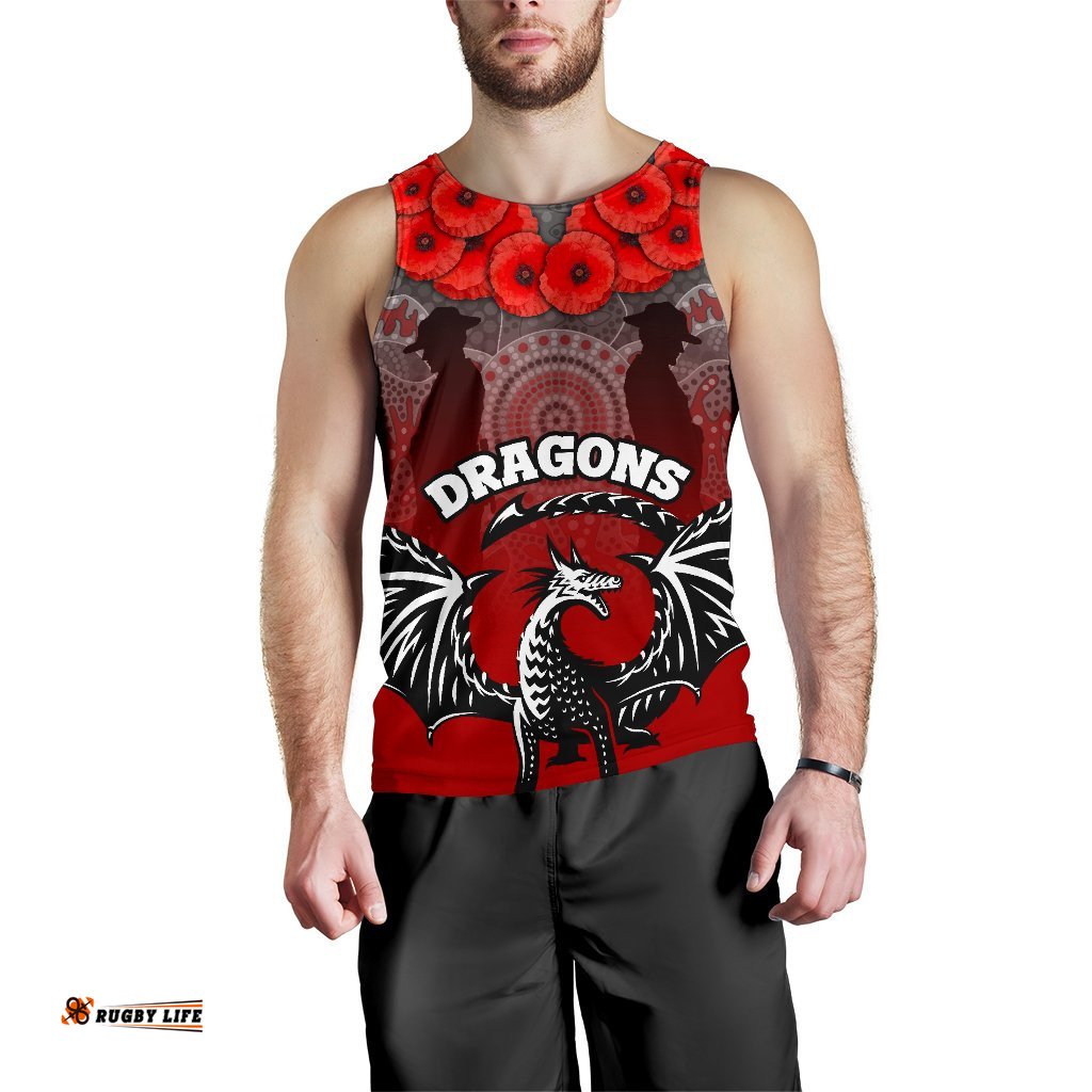 Dragons Men's Tank Top St. George Anzac Day