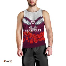 Sea Eagles Anzac Day Indigenous Art Men Tank Top -