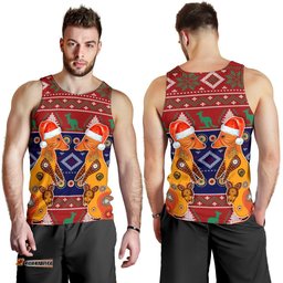 Christmas Australia Men's Tank Top - Mother Kangaroo In Christmas