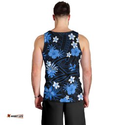 Australian Strikers Cricket Men Tank Top Baeuty Pacific Hibiscus and Polynesian Pattern