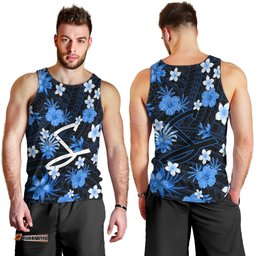 Australian Strikers Cricket Men Tank Top Baeuty Pacific Hibiscus and Polynesian Pattern