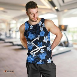 Australian Strikers Cricket Men Tank Top Baeuty Pacific Hibiscus and Polynesian Pattern