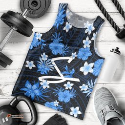 Australian Strikers Cricket Men Tank Top Baeuty Pacific Hibiscus and Polynesian Pattern