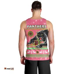 Panthers Christmas Men Tank Top Aboriginal Pattern Penrith Pink Version