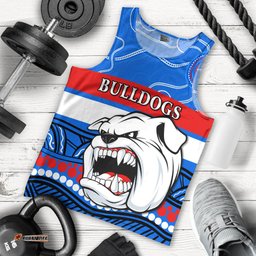 Bulldogs Indigenous Men Tank Top Shirt Western Football