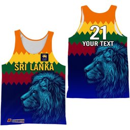 (Custom Personalised) Sri Lanka The Lions Cricket Men Tank Top