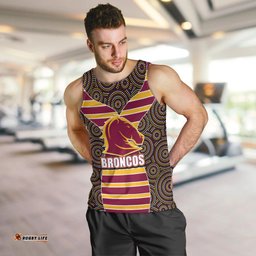NRL - Boncos Men Tank Top Mix Dot Aboriginal