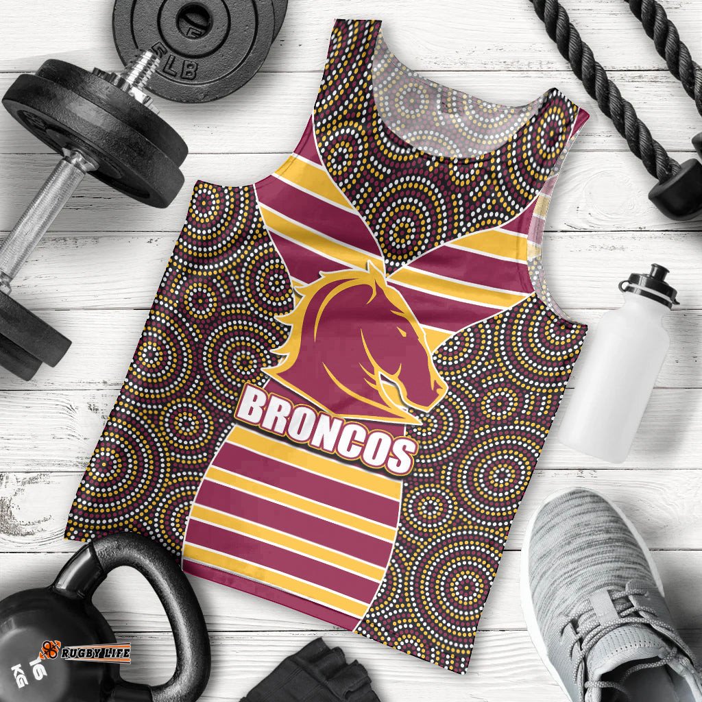 NRL - Boncos Men Tank Top Mix Dot Aboriginal
