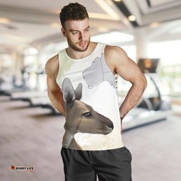 Men Tank Top - Kangaroo Mens Tank Australia Map