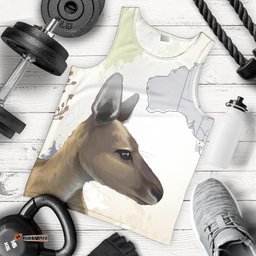 Men Tank Top - Kangaroo Mens Tank Australia Map