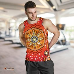 Aboriginal Men's Tank Top - Indigenous Art Patterns Ver01