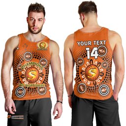 (Custom Text And Number) Perth Scorchers Cricket Men Tank Top Indigenous 5th Champions BBL Proud