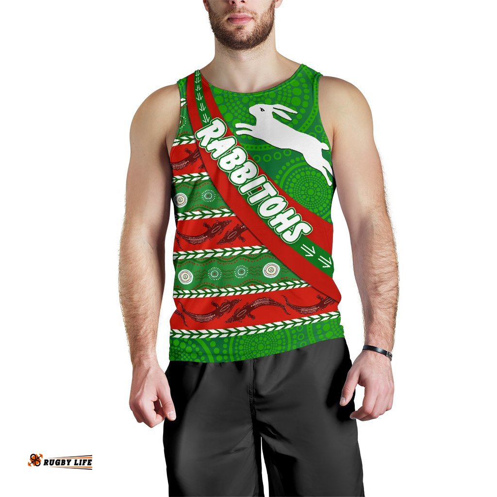 South Sydney Rabbitohs Aboriginal Men Tank Top Victorian Vibes