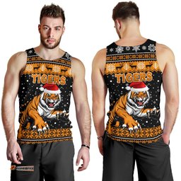 Wests Christmas Men's Tank Top Tigers Unique Vibes - Black